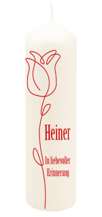 Stumpenkerze weiß 265-50_Rose Kopie